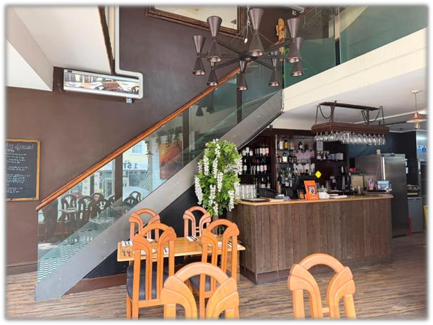 Annapurna Restaurant Interior Bar & Stairs