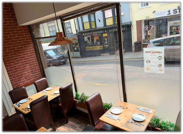 Annapurna Restaurant Window Table Setting